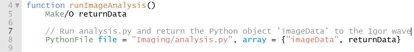 Igor pro10軟件Python控制臺